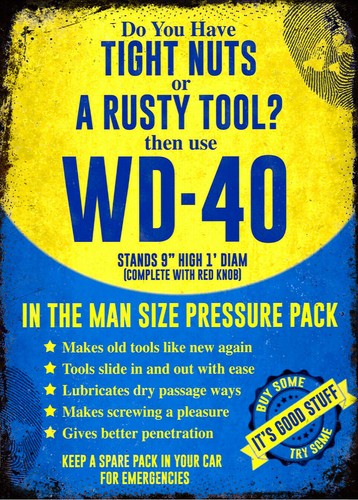 Gardening Tools Vintage - Placa de Metal Vintage Retrô WD40