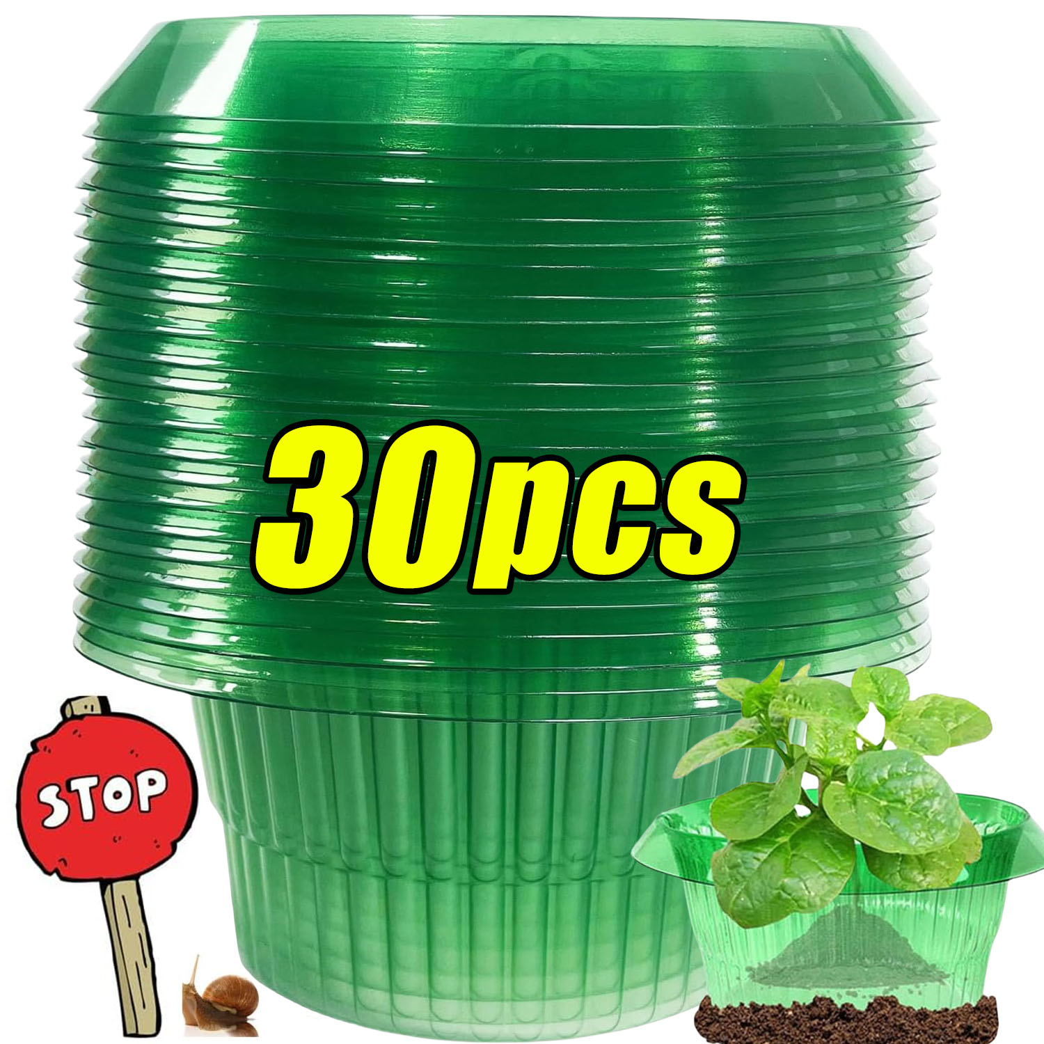 Gardening Tools Green - 1/30 peças Anéis de Proteção para