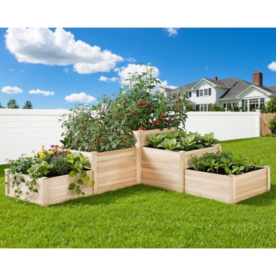 Gardening Tools Box - Canteiro Elevado de 3 Níveis para