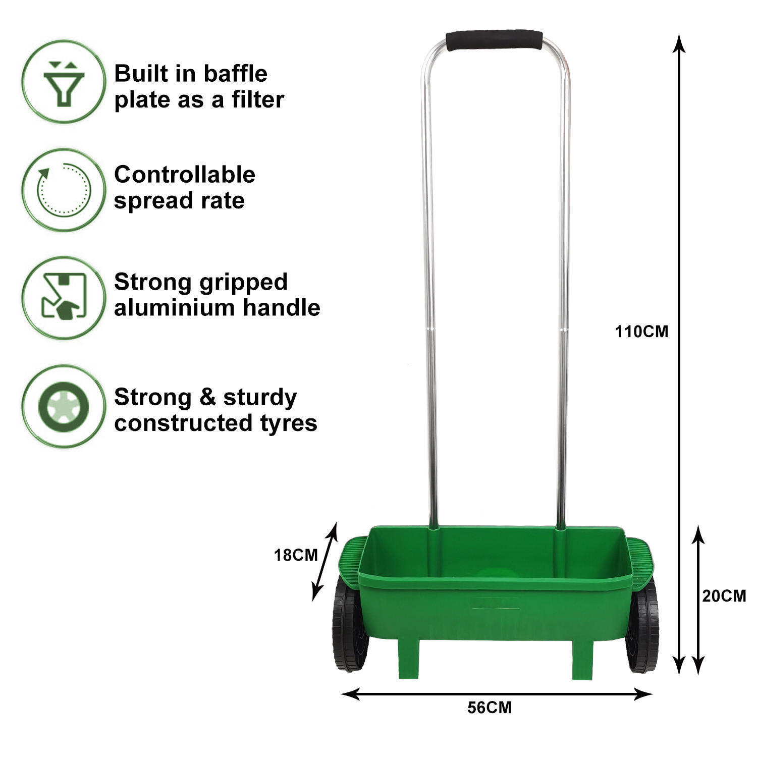Distribuidor de Fertilizante e - Grass Seed Spreader avaliação e preço