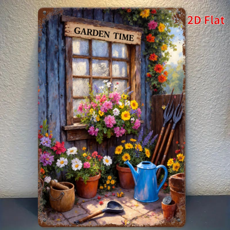 Placa de Metal Vintage Garden  - Gardening Tools Vintage avaliação e preço