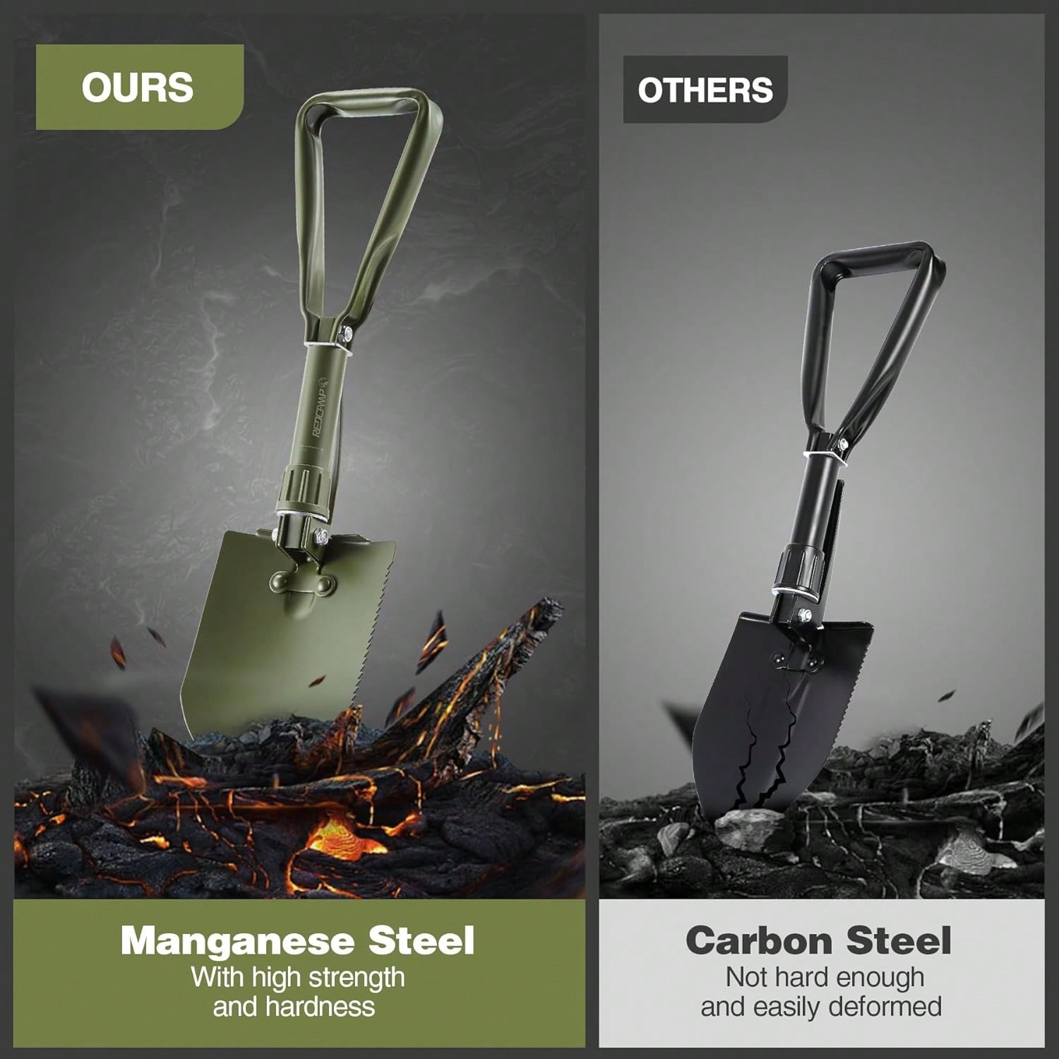 Pá de camping dobrável de 23 p - Gardening Tools Green avaliação e preço