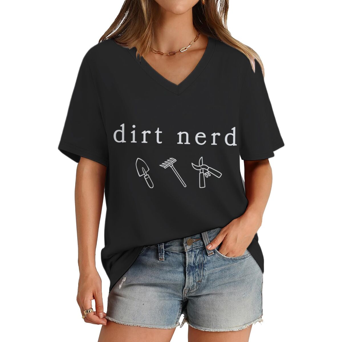 Camiseta feminina estampada Di - Gardening Tools Vintage avaliação e preço