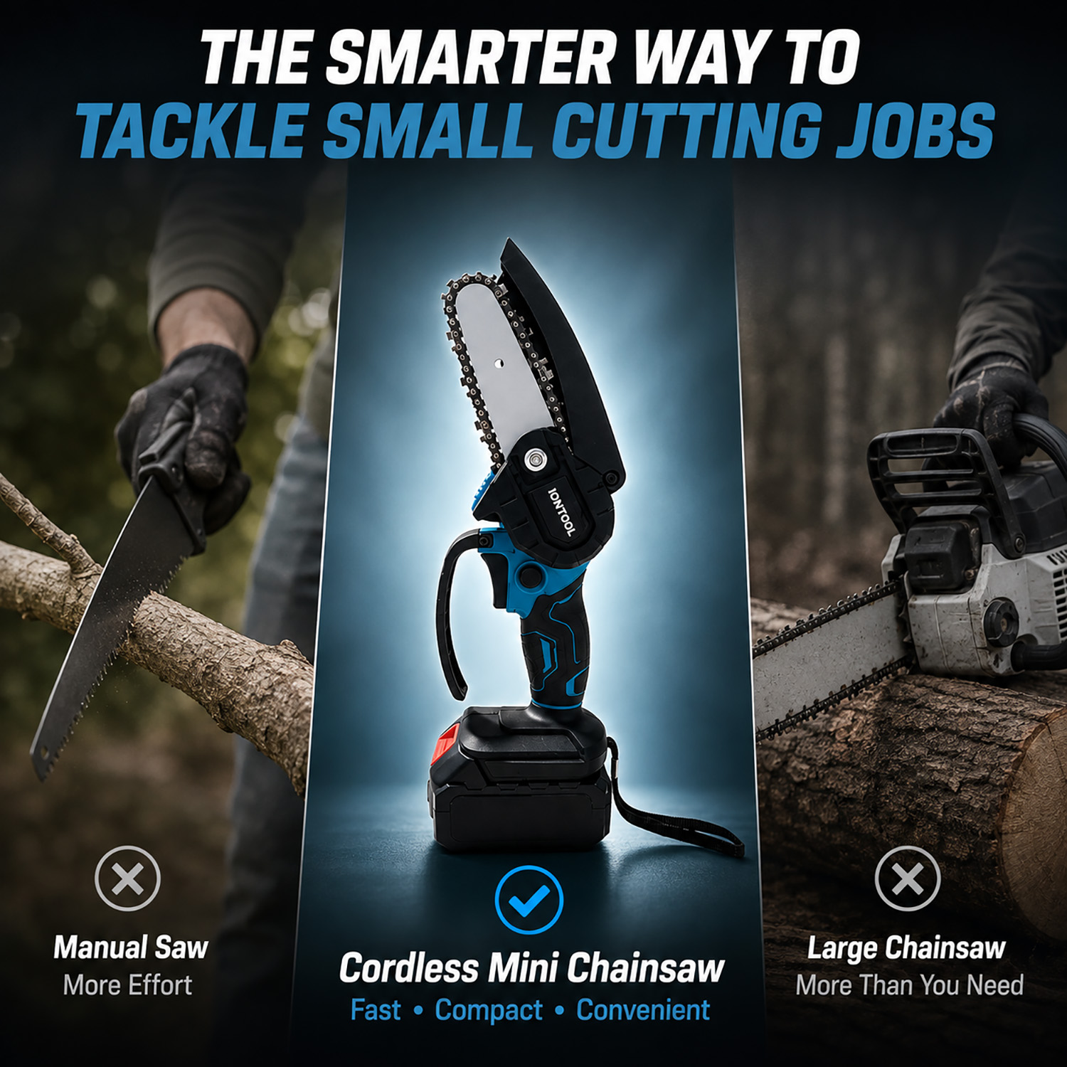 Motosserra Portátil Sem Fio IO - Gardening Tools To Cut Branches avaliação e preço