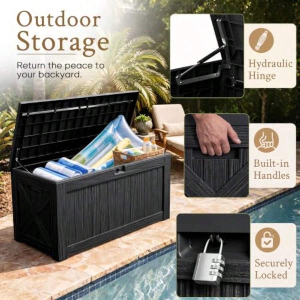 Caixa de Armazenamento Externa - Gardening Tools Box avaliação e preço
