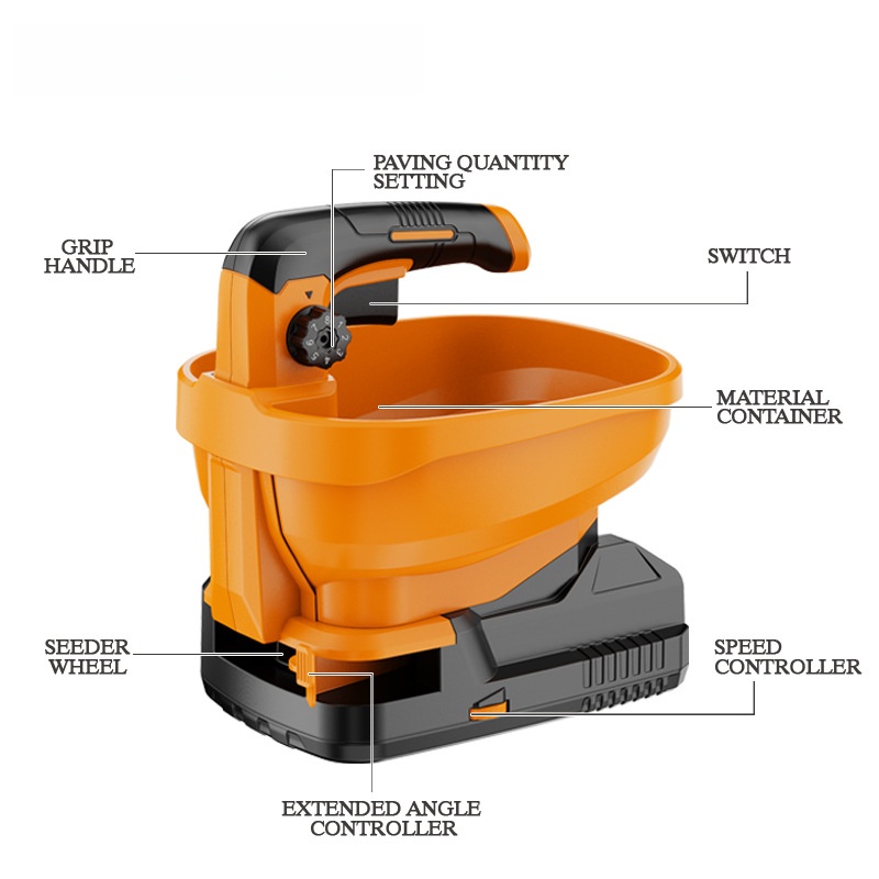 Semeadora automática de bateri - Grass Seed Spreader avaliação e preço